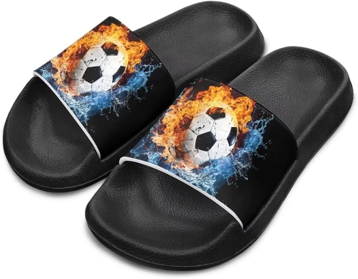 Kids Slide Sandals Novelty Ball Car Slides for Boys Non-slip Summer Slippers Beach Pool Shoes