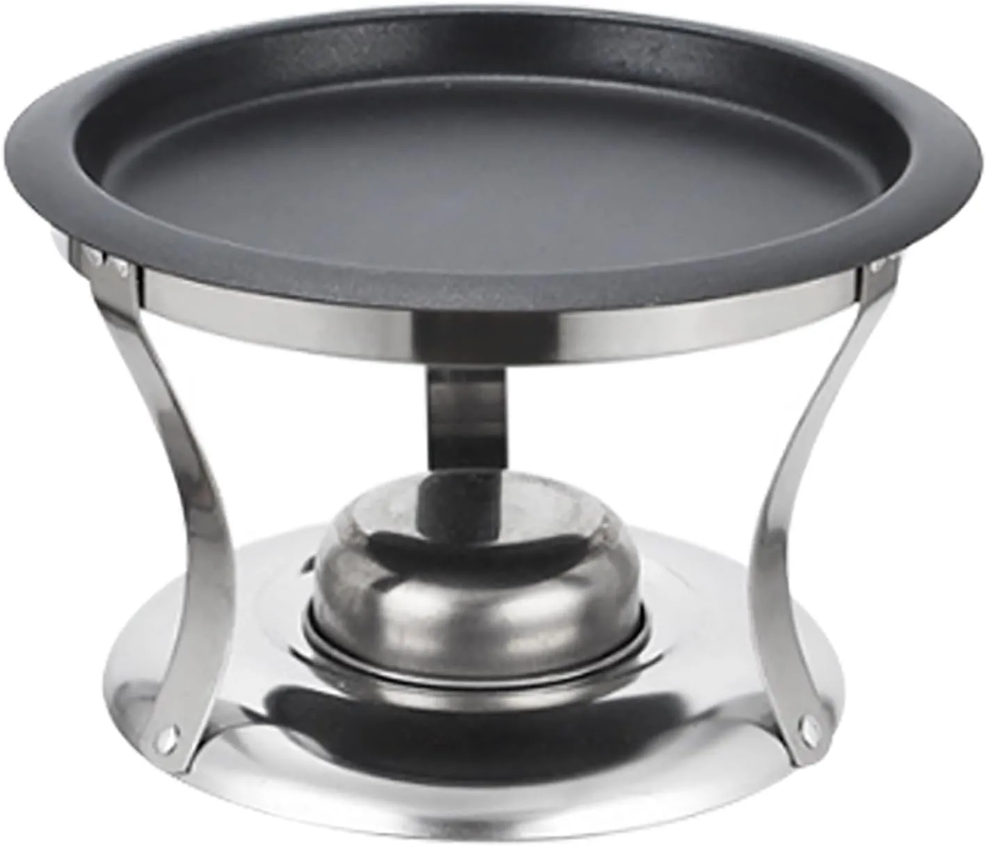 Korean Style BBQ Grill, 22/26cm Stainless Steel Nonstick Grill Pan with Portable Design for Indoor Outdoor Camping Picnic Backyard Party (22cm)