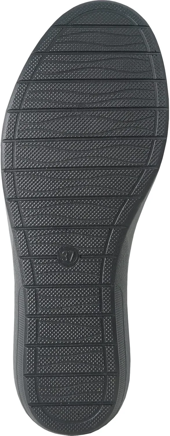 KOZI Women Comfort Casual Wedge Sandal Shoe Slip-On Loafer Mary Jane Round or Cap Toe with Removable Insole