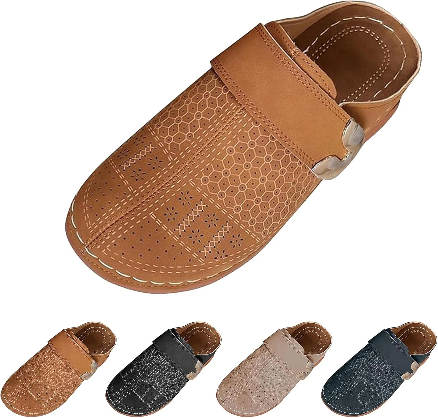 Kubbon Clogs for Women Slip-On Flat Mule Shoes Comfortable Closed Toe Clogs Casual Walking Wedge Clog Summer Shoes Dressy Beach Sandals