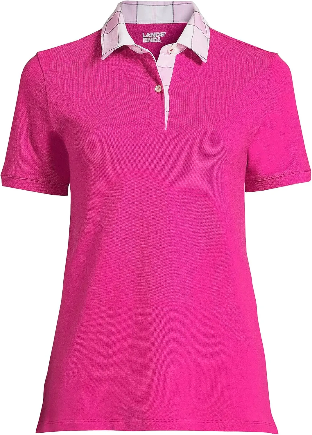 Lands' End Women's Mesh Cotton Short Sleeve Polo Shirt