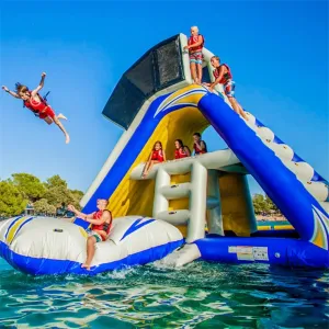 Large Water Climbing Slides Children Toys Summer Play Island Game Inflatable for Commercial Customization