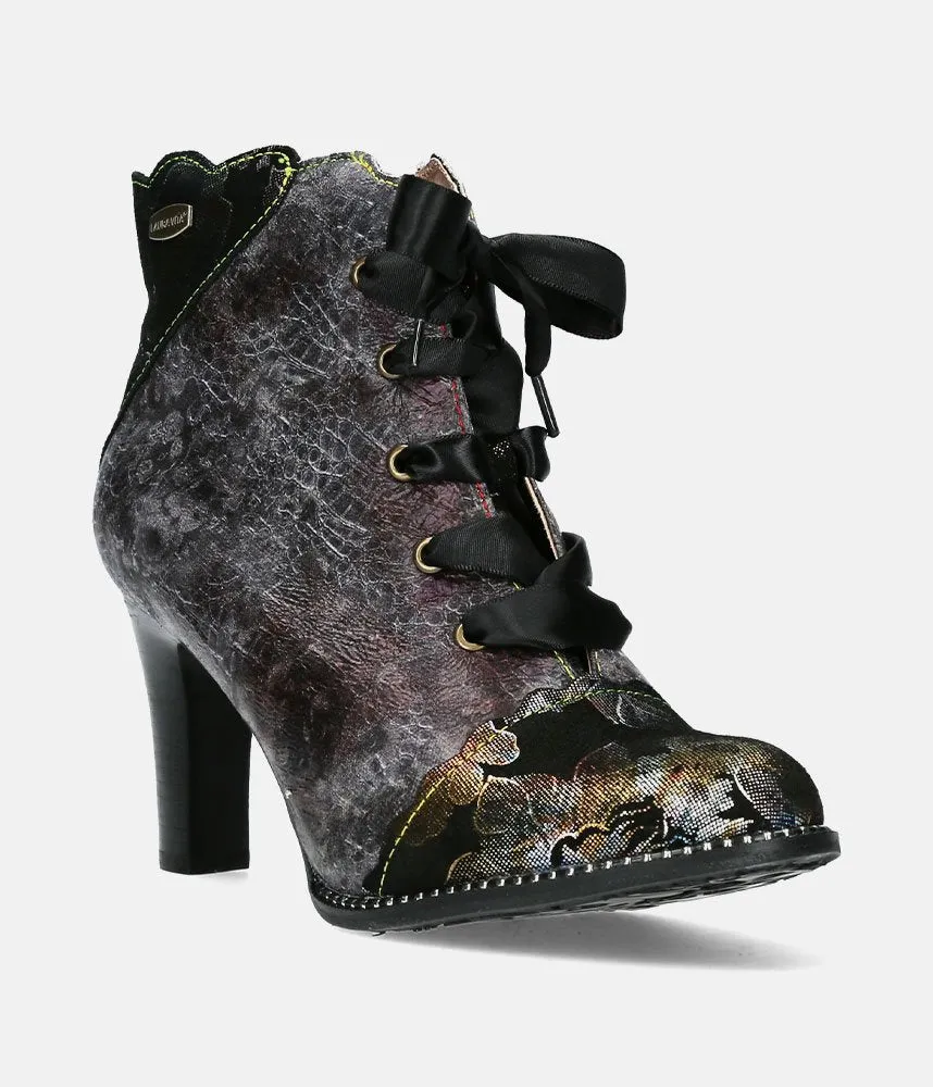 Laura Vita Gorgeous Black High Heel Ankle Boots