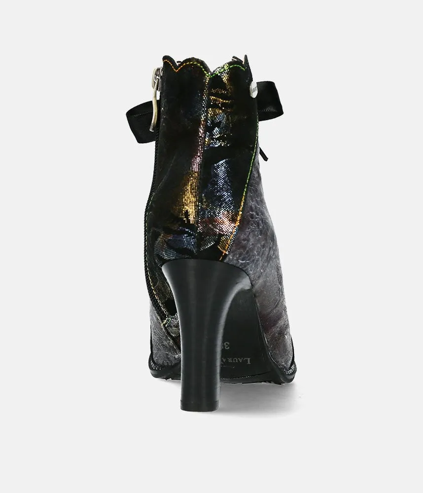 Laura Vita Gorgeous Black High Heel Ankle Boots