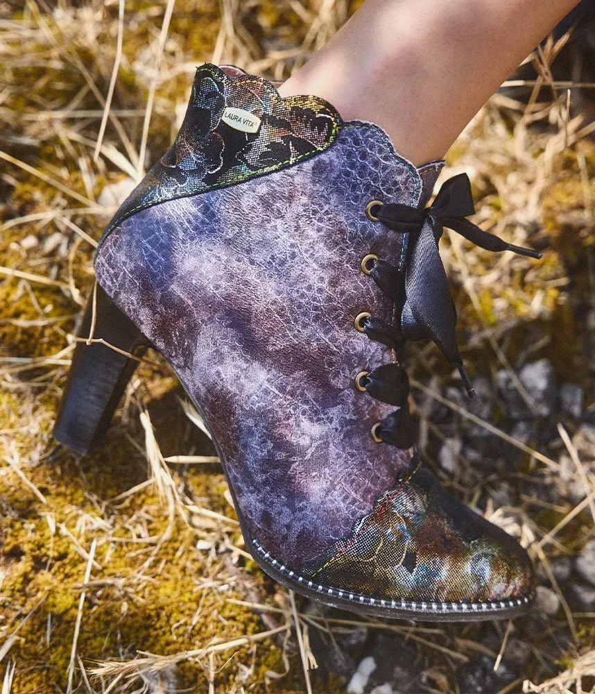Laura Vita Gorgeous Black High Heel Ankle Boots