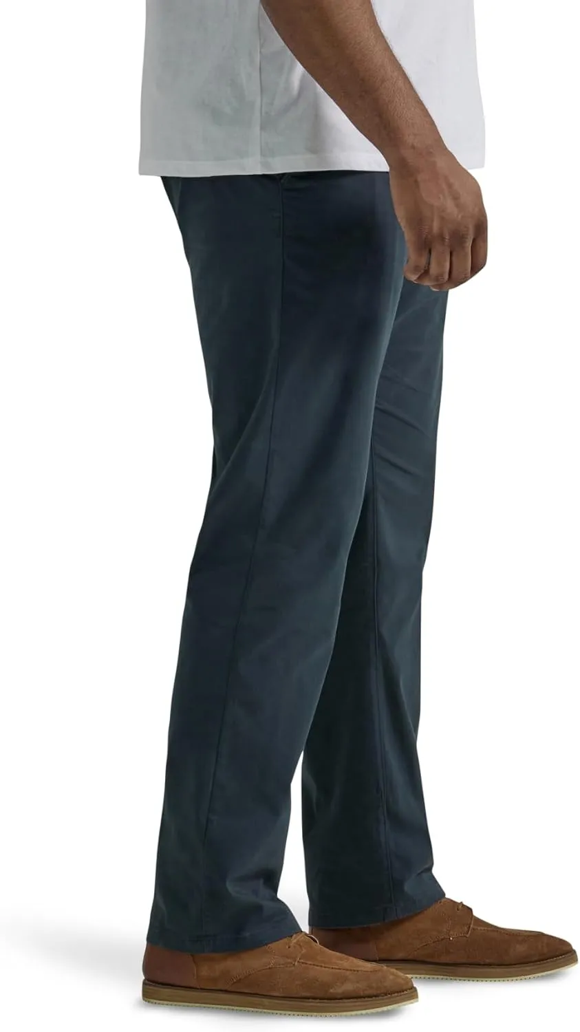 Lee Men's Big & Tall Extreme Motion Flat Front Regular Straight Pant
