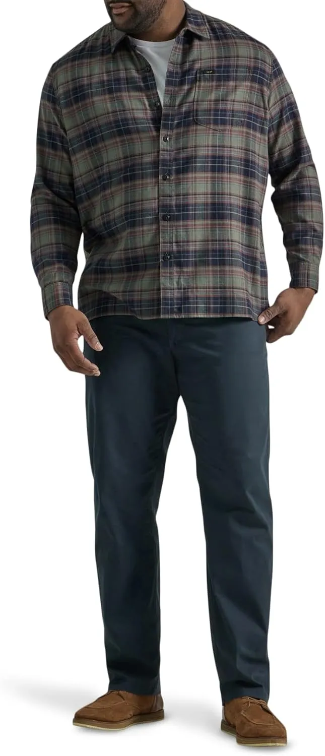 Lee Men's Big & Tall Extreme Motion Flat Front Regular Straight Pant