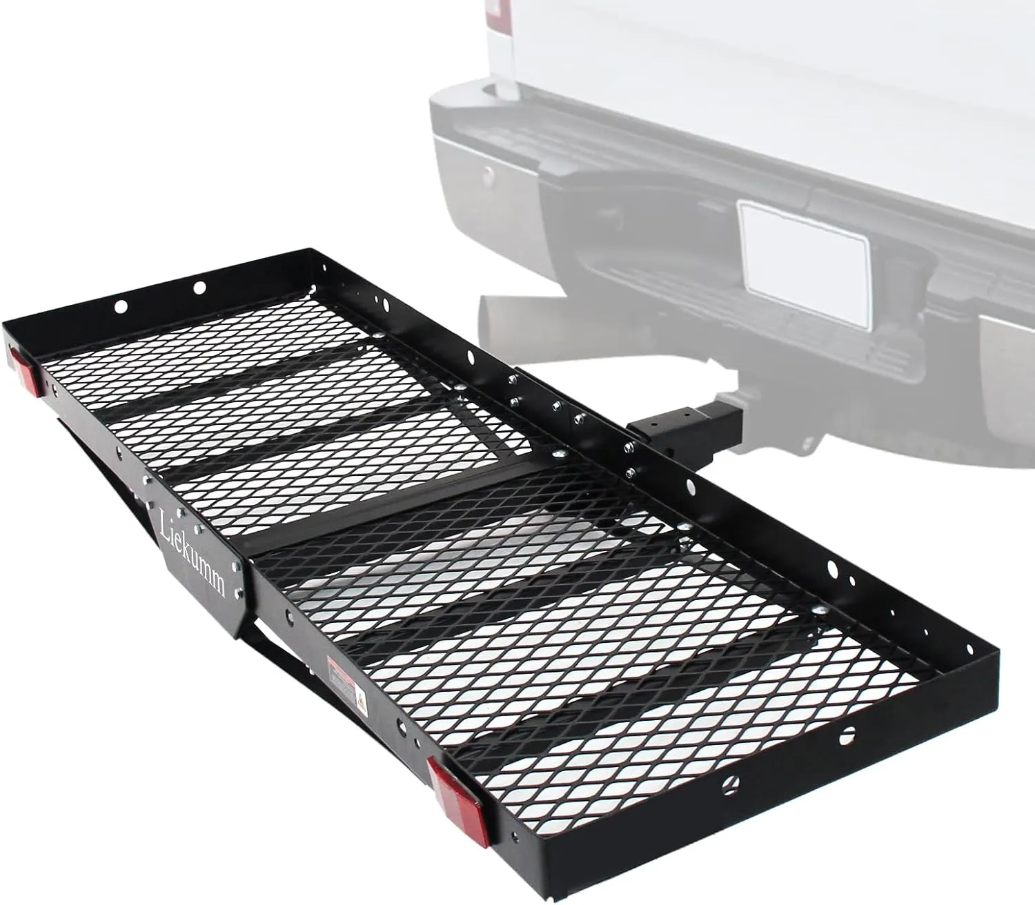 LIEKUMM 60''x20'' 750 lbs Capacity Trailer Hitch Cargo Carrier, Heavy-Duty Hitch-Mounted Cargo Hitch Carrier for Vehicles