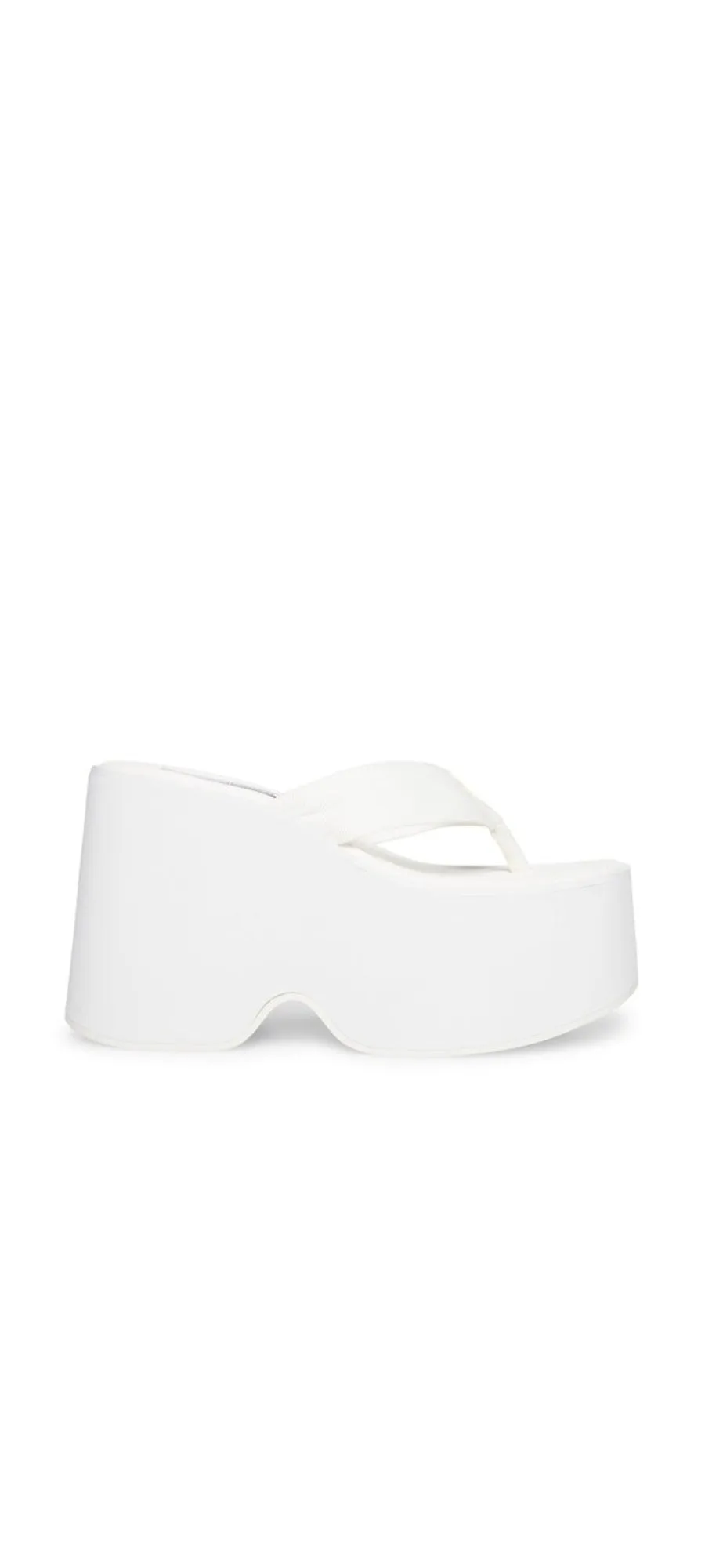Lightweight Slip Heeled White On Timely delivery Platform Toe Gwen Open Steve Madden Sandals Special offer