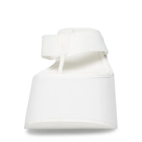 Lightweight Slip Heeled White On Timely delivery Platform Toe Gwen Open Steve Madden Sandals Special offer