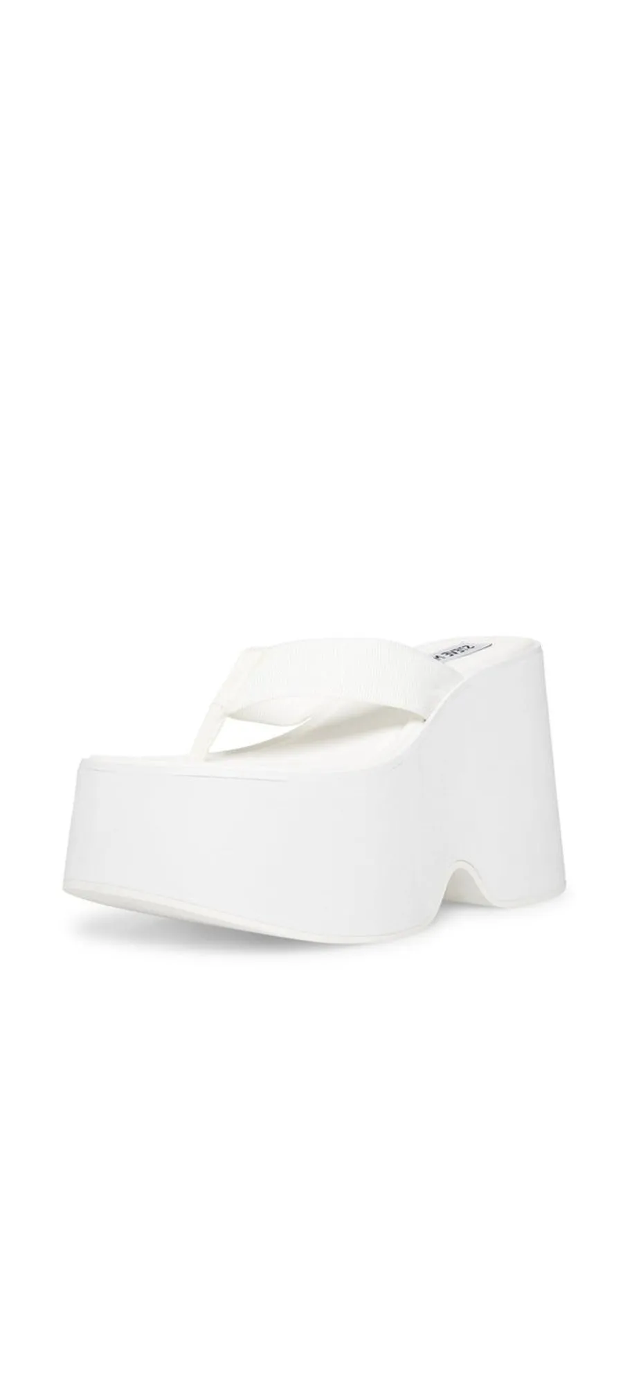 Lightweight Slip Heeled White On Timely delivery Platform Toe Gwen Open Steve Madden Sandals Special offer