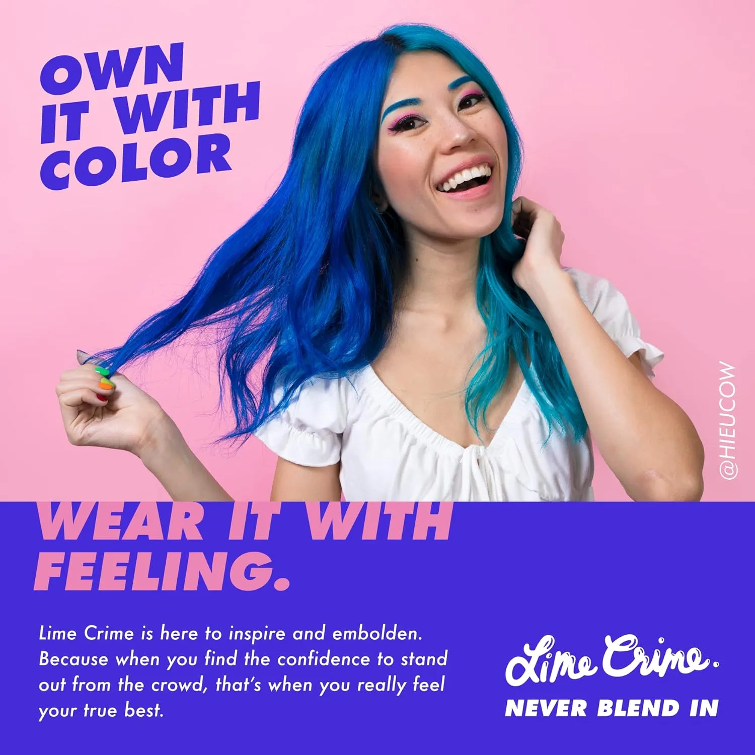 Lime Crime Electric Slide Eyeshadow & Brush Stick, OMG - Lightweight 2-in-1 Eyeshadow Smudge Stick with Angled Brush for Long Lasting & Natural Color or Glow - Vegan & Cruelty-Free
