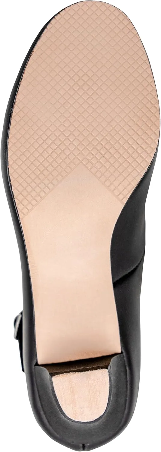 Linodes PU Leather Ankle Strap Character Shoe 1.55'' Dance Shoes for Women-UPD