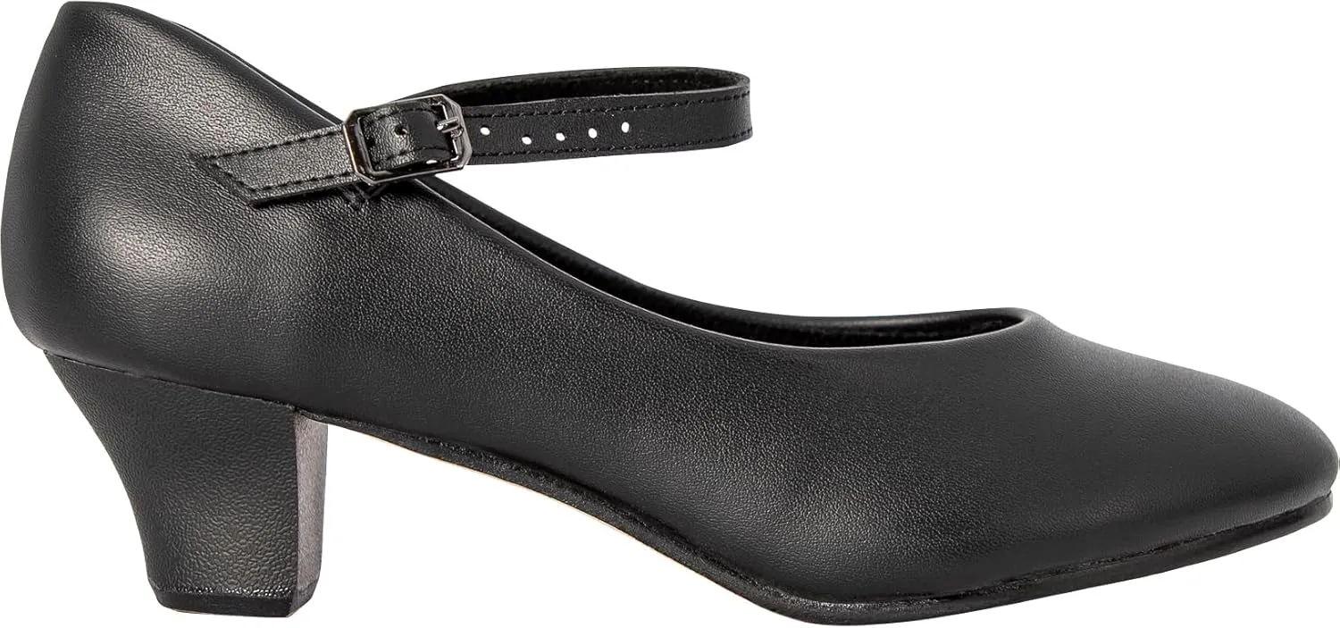 Linodes PU Leather Ankle Strap Character Shoe 1.55'' Dance Shoes for Women-UPD