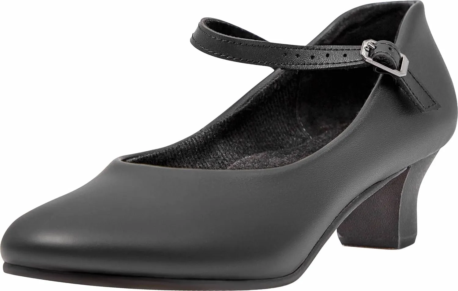 Linodes PU Leather Ankle Strap Character Shoe 1.55'' Dance Shoes for Women-UPD