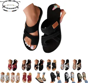 Litex Sandals for Women 2025 Comfortable Trendy Summer Beach Breathable Hollow Mesh Slide Sandls Casual Orthopedic Sandals