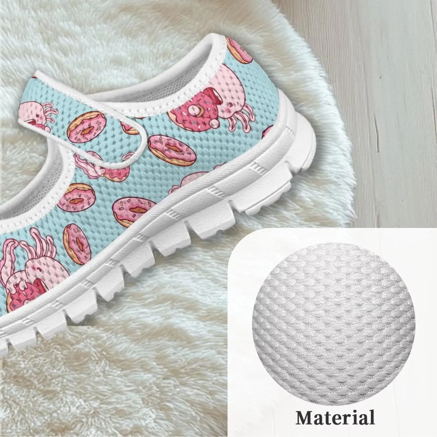 Little Girls Mary Jane Dress Shoes Princess Flats Shoes Mesh Breathable Walking Sneakers for School,Wedding Party