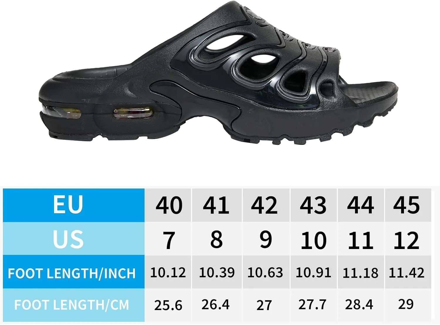 Livrerpi Men's Air Cushion Athletic Slide Sandals Fashion Breathable Design with Non-Slip Sole for Sport and Walking