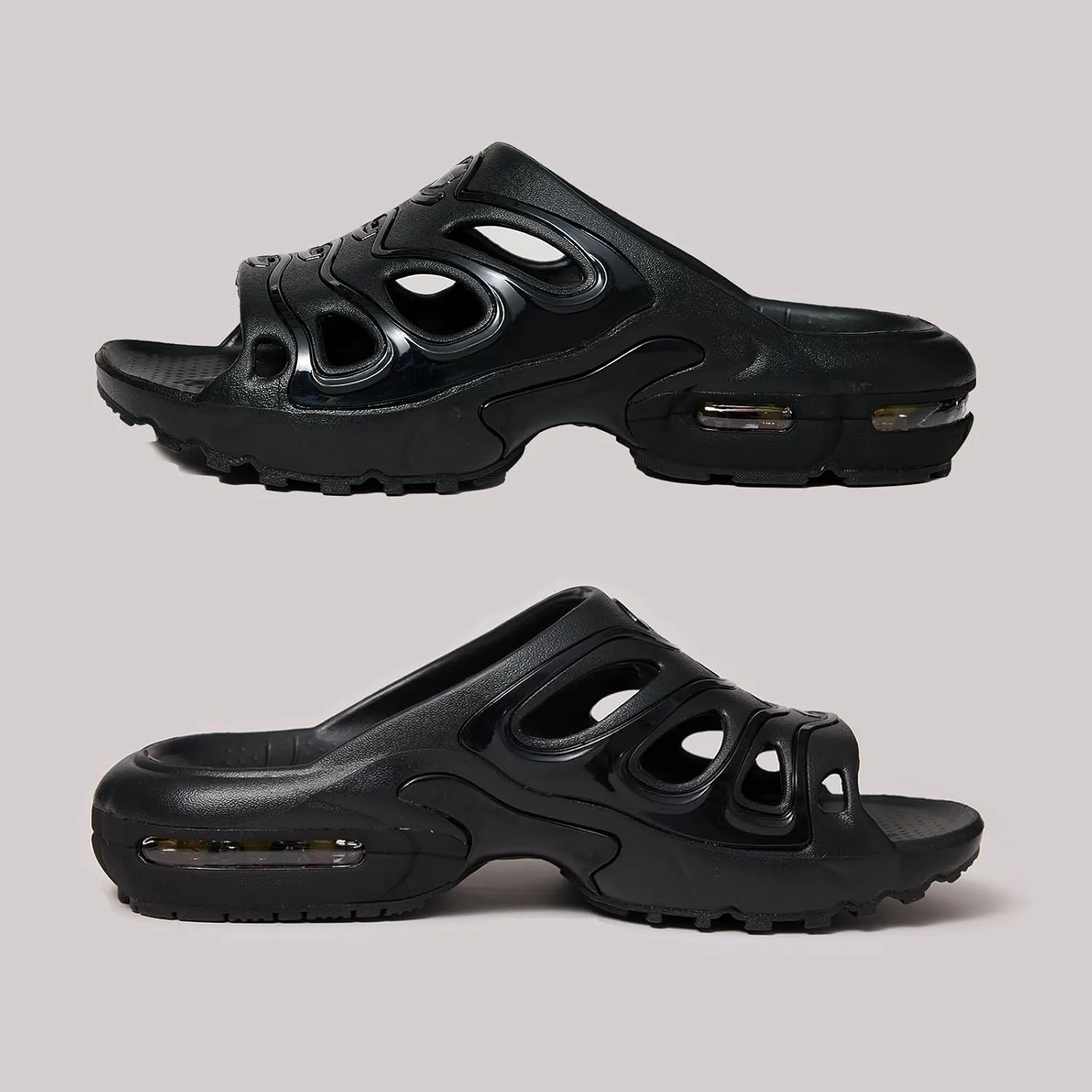 Livrerpi Men's Air Cushion Athletic Slide Sandals Fashion Breathable Design with Non-Slip Sole for Sport and Walking