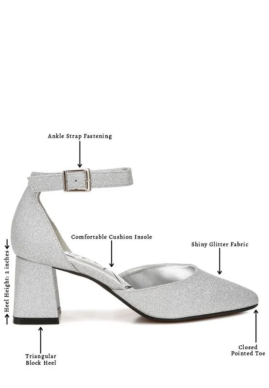 London Rag - Taznia Glitter Block Heel Sandals