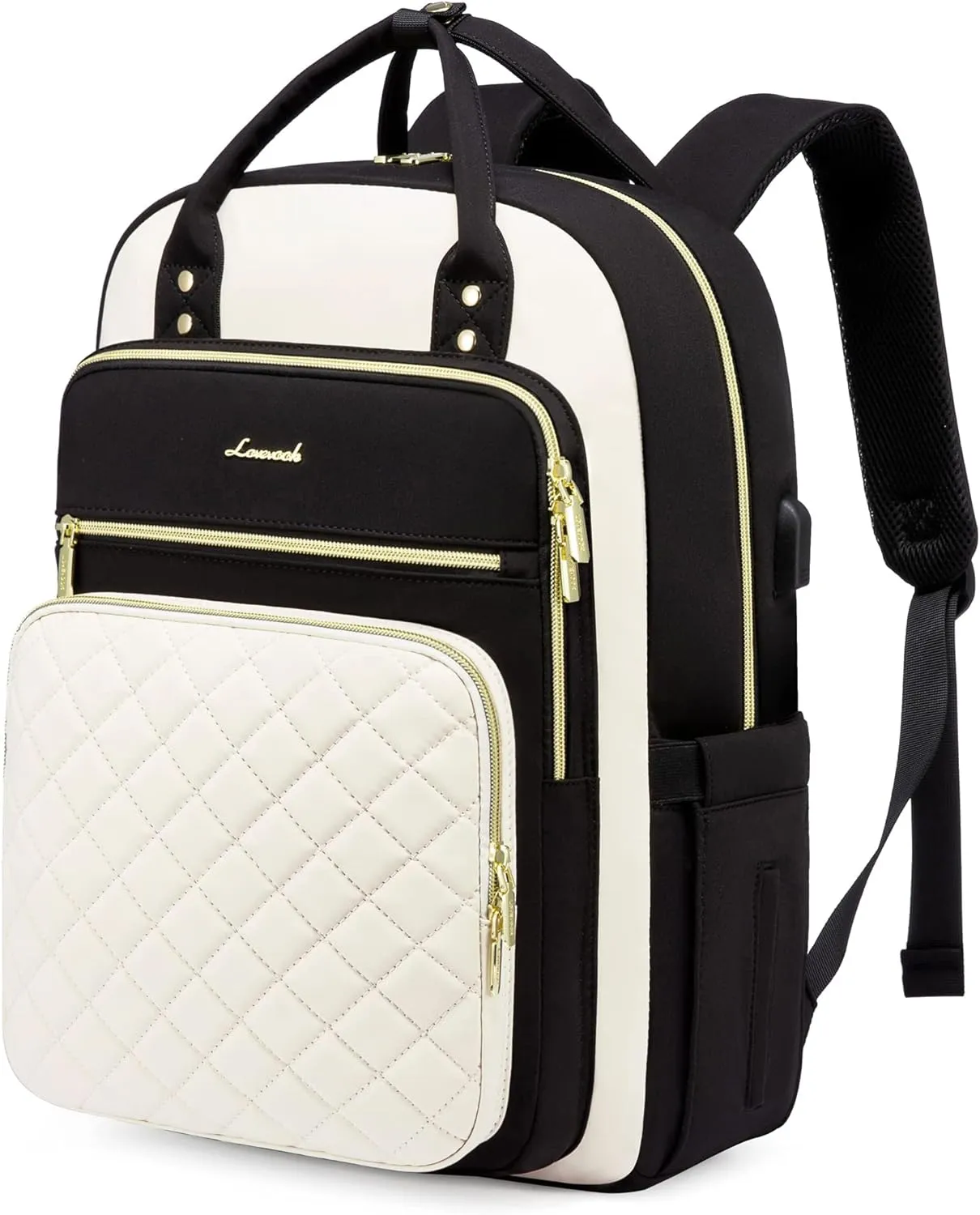 LOVEVOOK Laptop Backpack for Women, Fashion Travel Work Commuter Backpack Purse with USB Port, Lightweight Casual Daypacks, Nurse Teacher College Computer Bag, Fit 15.6" Laptop