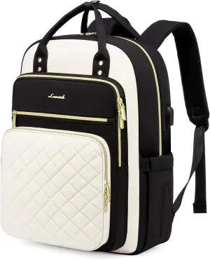 LOVEVOOK Laptop Backpack for Women, Fashion Travel Work Commuter Backpack Purse with USB Port, Lightweight Casual Daypacks, Nurse Teacher College Computer Bag, Fit 15.6" Laptop