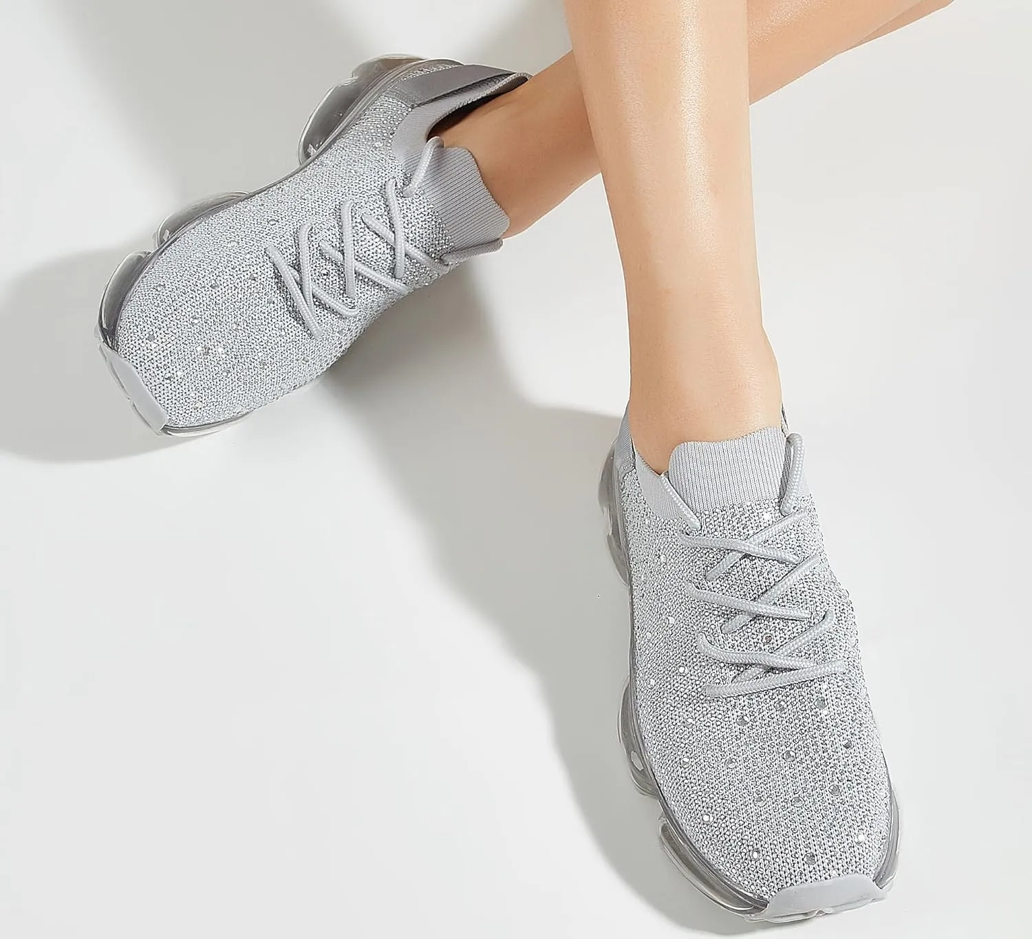 LUCKY STEP Women Air Cushion Fashion Sneakers Breathable Casual Comfortable Lightweight Walking Shoes