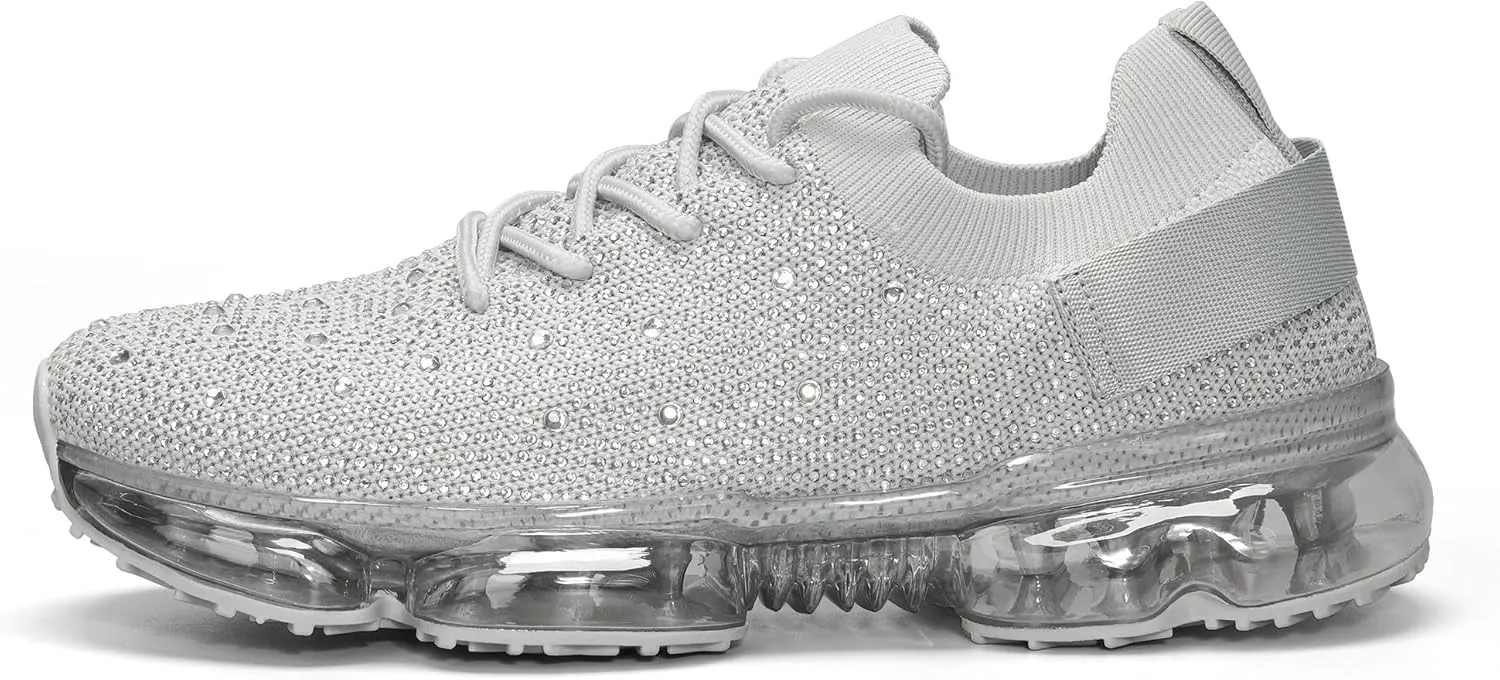 LUCKY STEP Women Air Cushion Fashion Sneakers Breathable Casual Comfortable Lightweight Walking Shoes