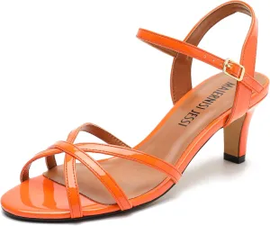 MAIERNISI JESSI Unisex Men's Women's Sandals Ankle Strap Cross Slingback Kitten Heel