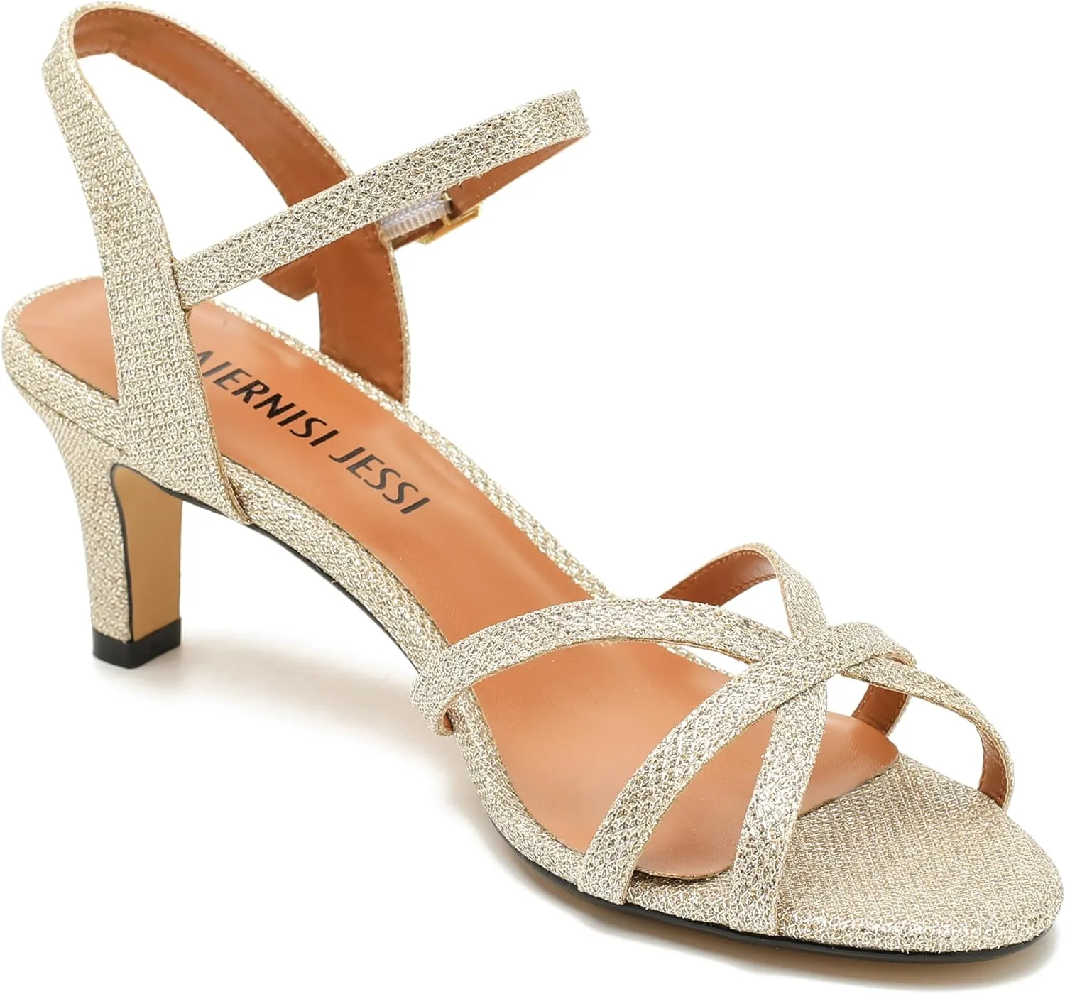 MAIERNISI JESSI Unisex Men's Women's Sandals Ankle Strap Cross Slingback Kitten Heel