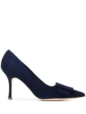 Manolo blahnik maysale blå pumpar