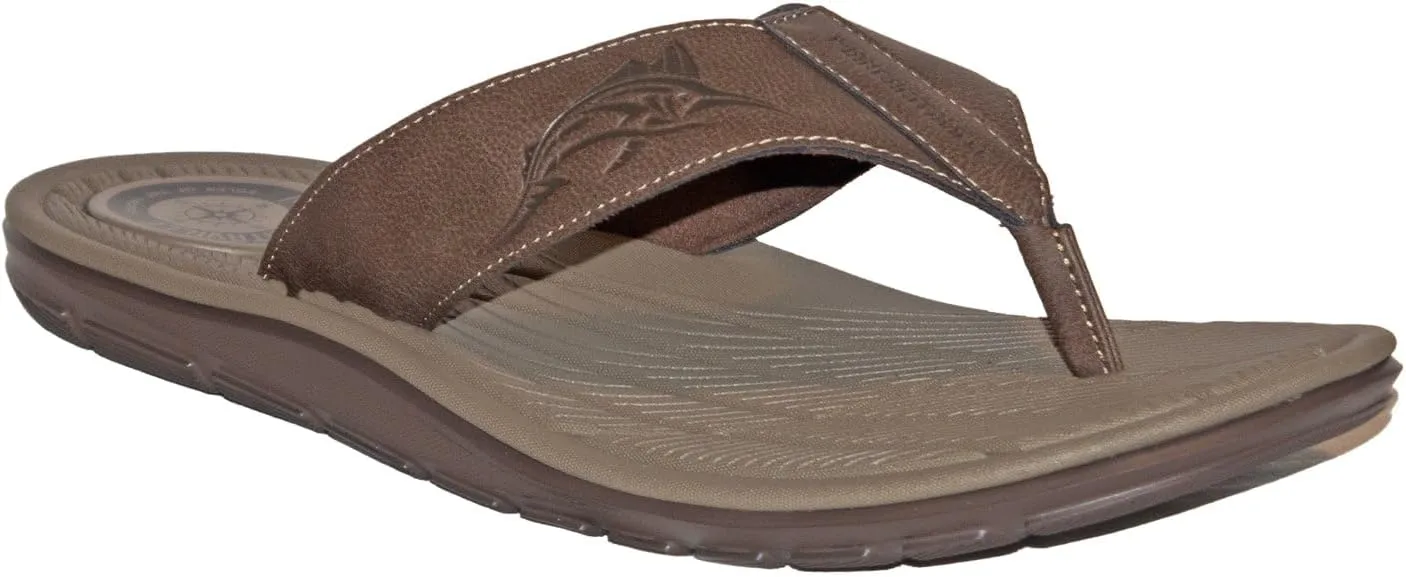 Margaritaville Men's Soft Pu Footbed with Lightweight Eva Outsole Flip Flop