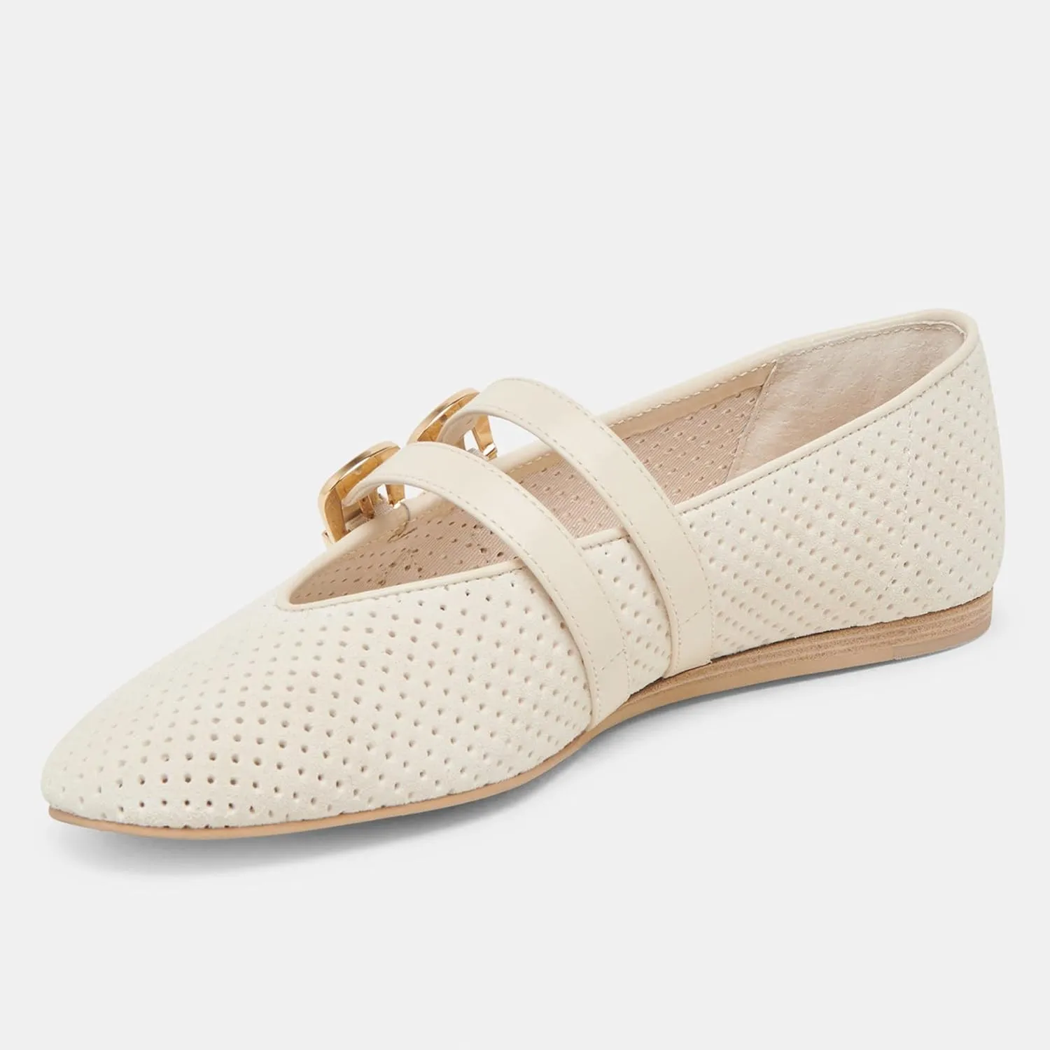 Mary Jane Flats for Women Woven Raffia Round Toe Ballet Flat Comfortable Walking Ballerina Shoes with Double Buckle Strap