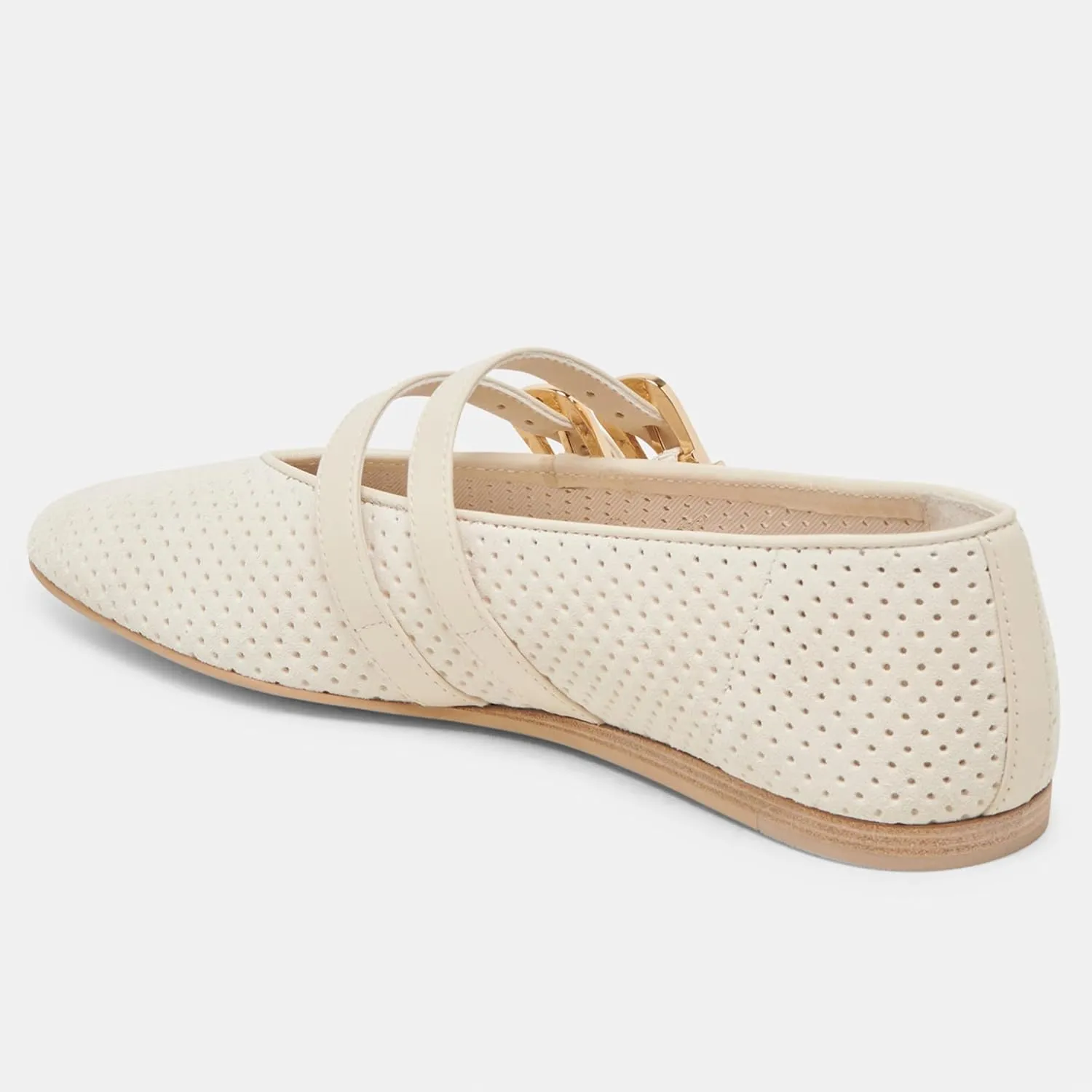 Mary Jane Flats for Women Woven Raffia Round Toe Ballet Flat Comfortable Walking Ballerina Shoes with Double Buckle Strap