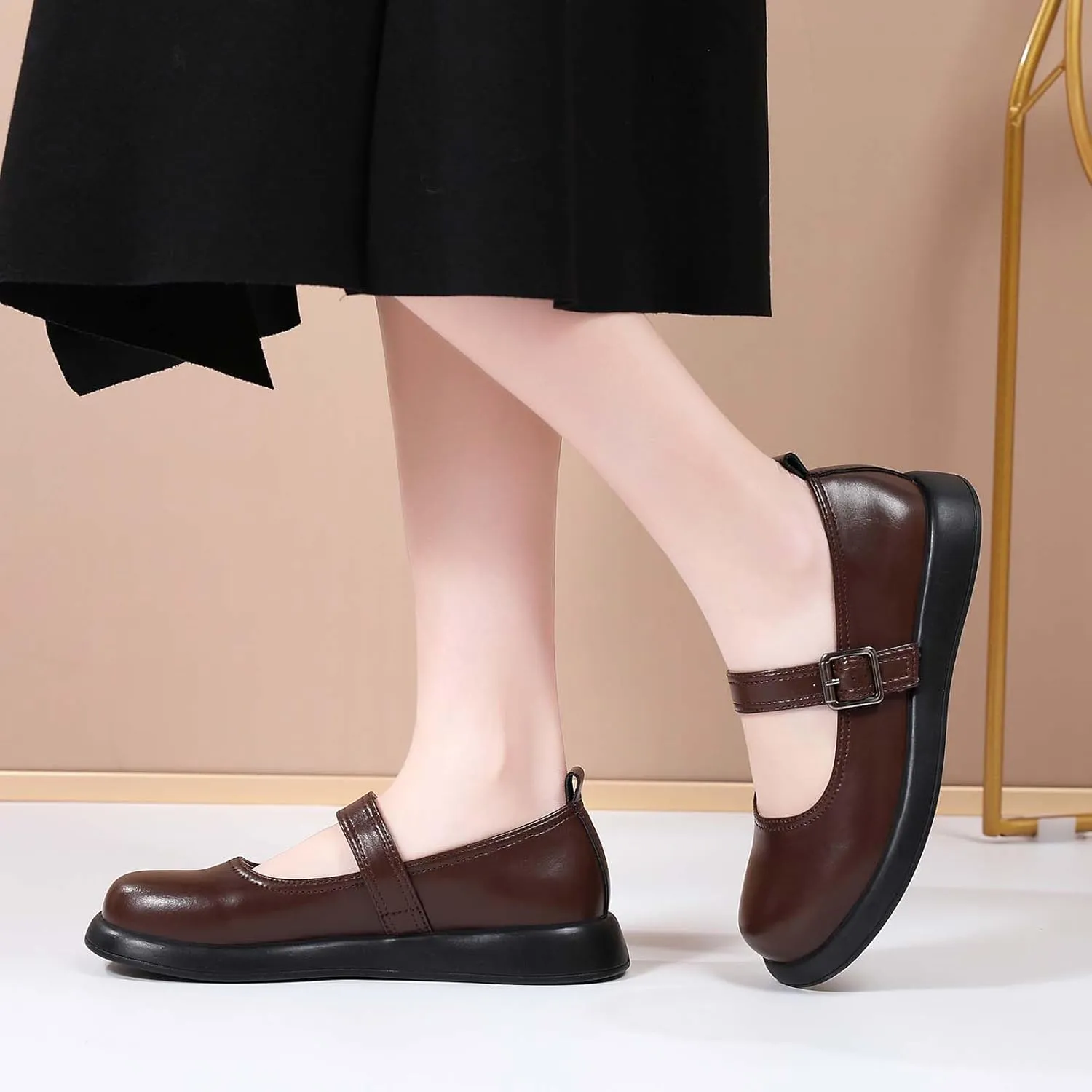 Mary Jane Shoes Women Flat Comfortable Dressy Casual Ladies Office Work Shoes