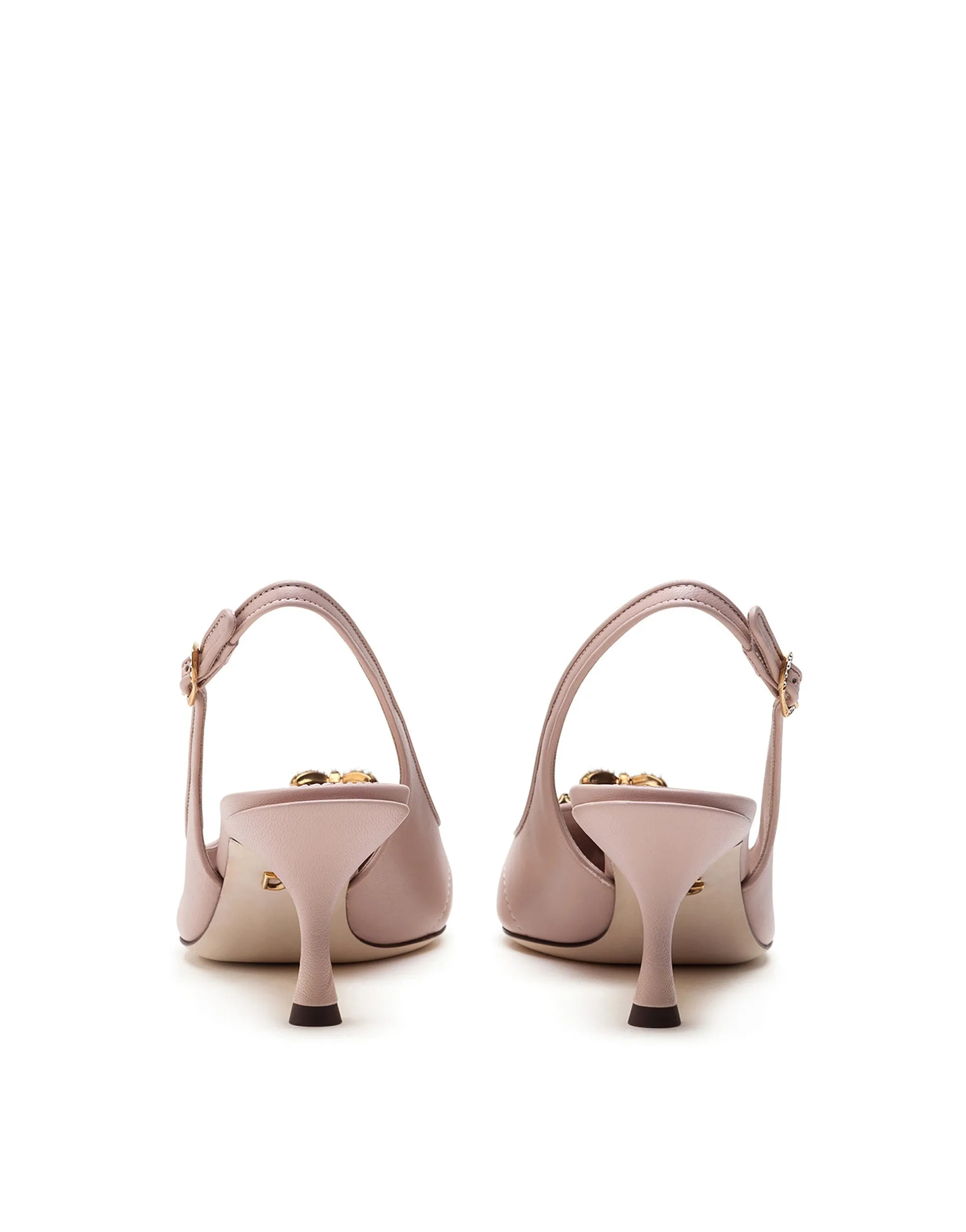 Matelassé nappa leather Devotion slingbacks
