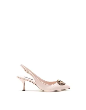 Matelassé nappa leather Devotion slingbacks