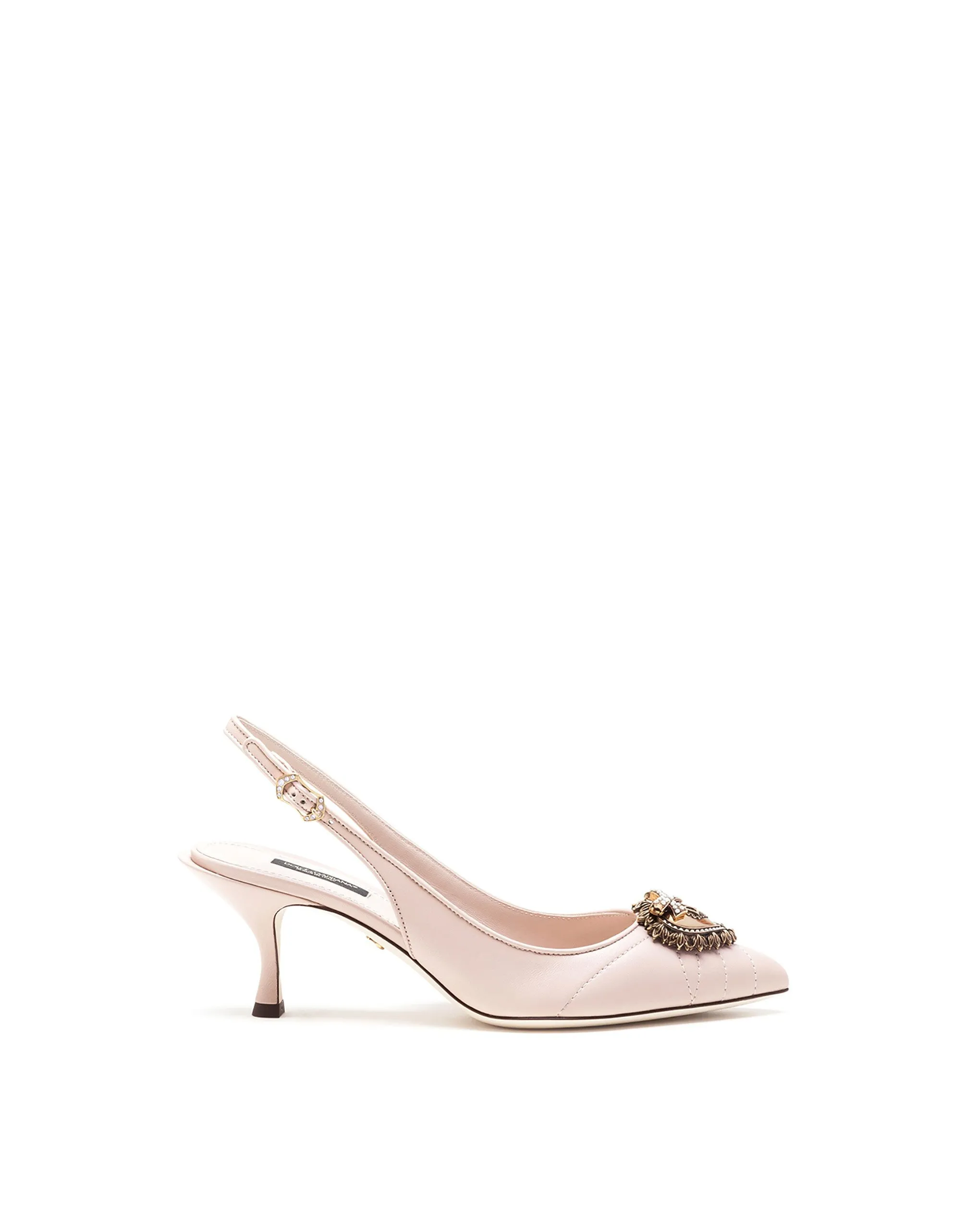 Matelassé nappa leather Devotion slingbacks