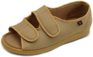 Mei MACLEOD Women's Comfortable Open Toe Arthritis Edema House Slippers for Diabetic Flat Feet Swollen Feet