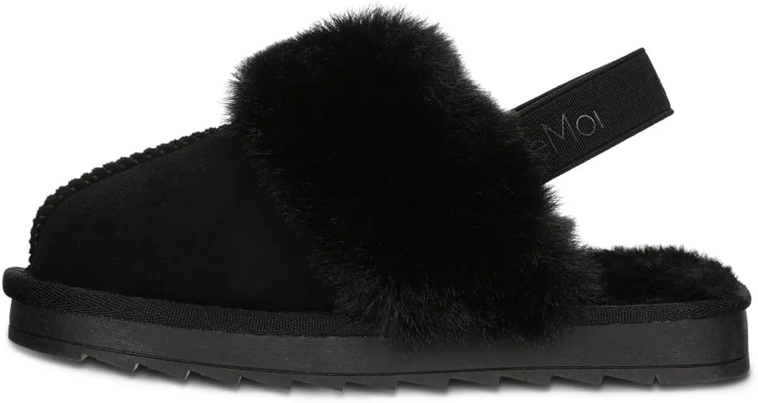 MeMoi Kids' Fluffy Slide Slingback Slippers