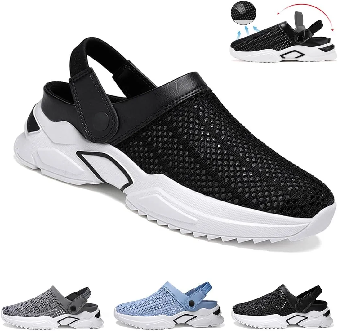 Men'S Comfortable Hollow Orthopedic Sandals,Slip-On Summer Non-Slip Sandals,Lightweight Breathable Shoes With Back Straps