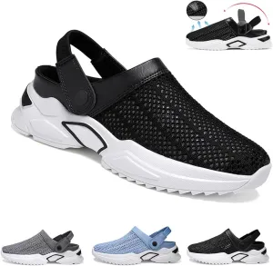 Men'S Comfortable Hollow Orthopedic Sandals,Slip-On Summer Non-Slip Sandals,Lightweight Breathable Shoes With Back Straps