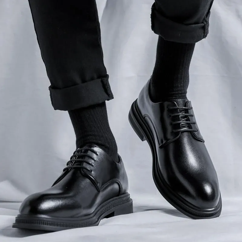Mens Dress Sneakers Sport Patent Leather Business Oxford Shoes Breathable Business Oxford Derby