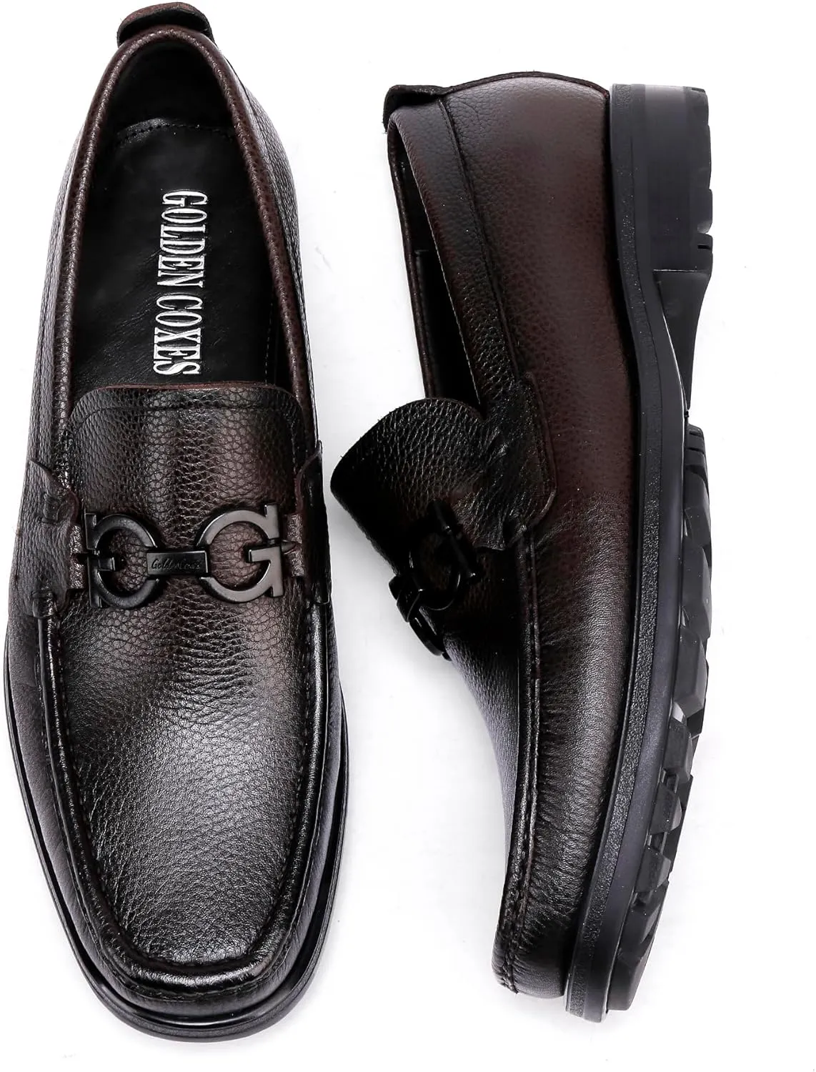 Men's Formal Leather Dress Shoes Business Handmade Buckle Slip On Penny Loafer Wedding Party Shoes for Men