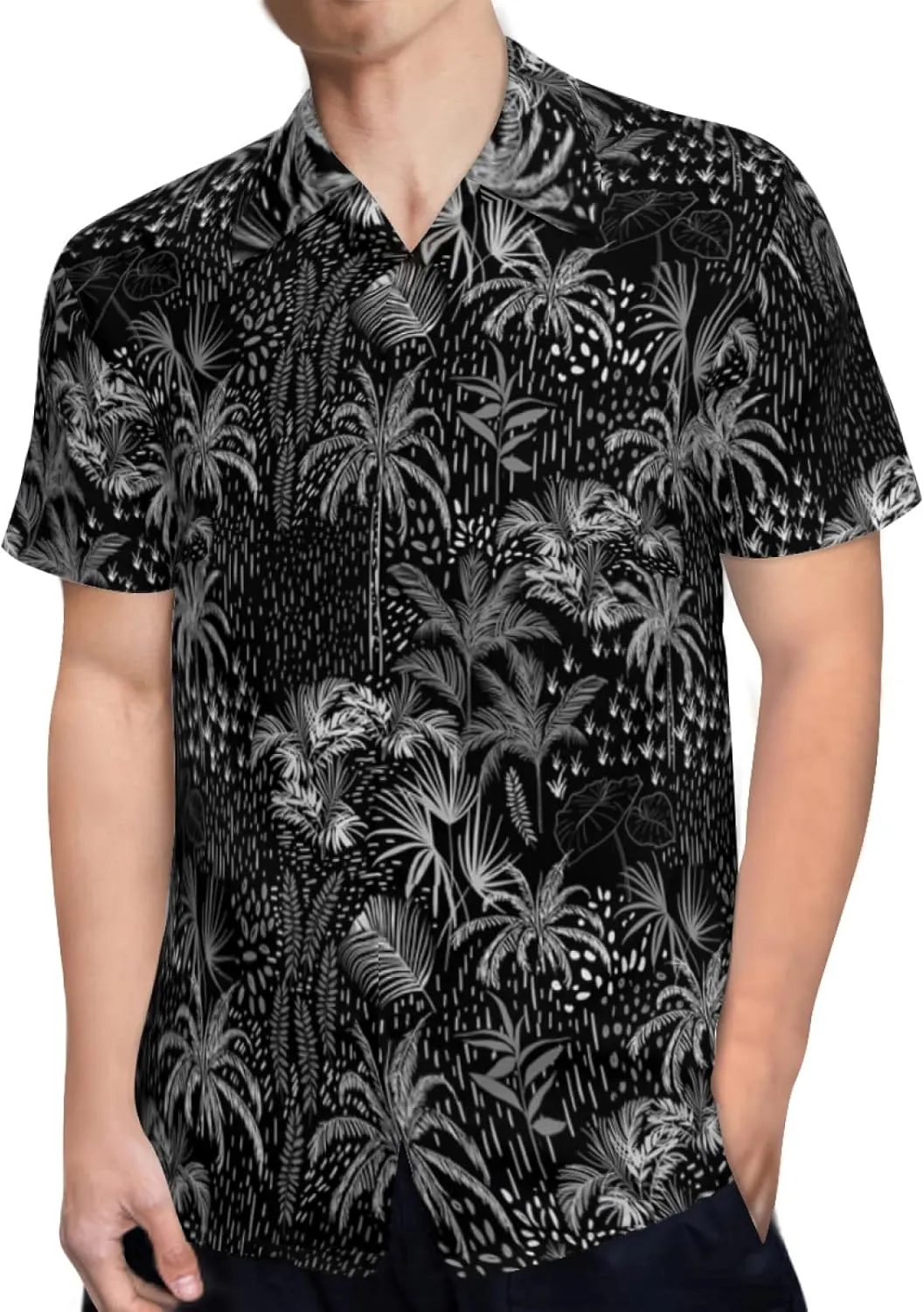 Mens Hawaiian Shirts Short Sleeve Button Up Beach Shirts