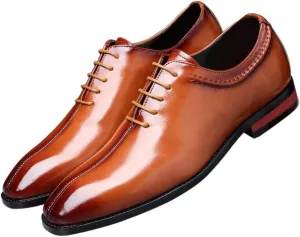 Mens Lace Up Dress Shoes Italy Prince Classic Modern Formal Leather Men Wholecut Oxford Shoes