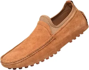 Mens Loafers Moccasins Shoes Solid Colors Flat Heel Slip on Anti-Slip Flexible Resistant