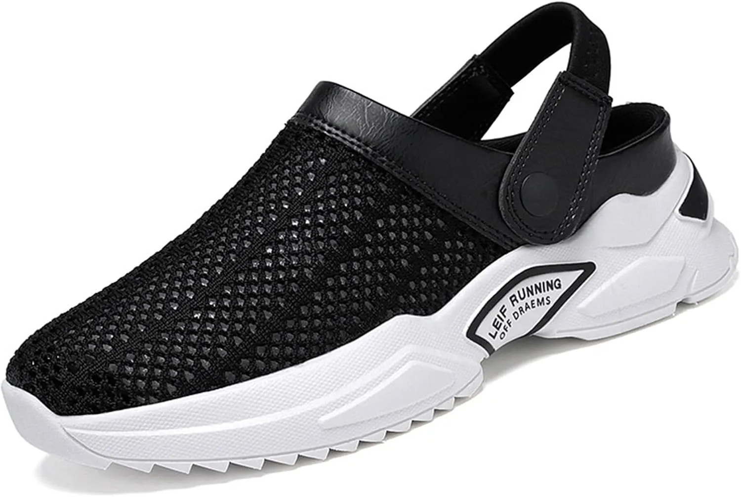 Men's Orthopedic Hollow-Out Summer Sandals, Mesh Shoes Sandals Mens, Orthopedic Sandals with Arch Support, Black