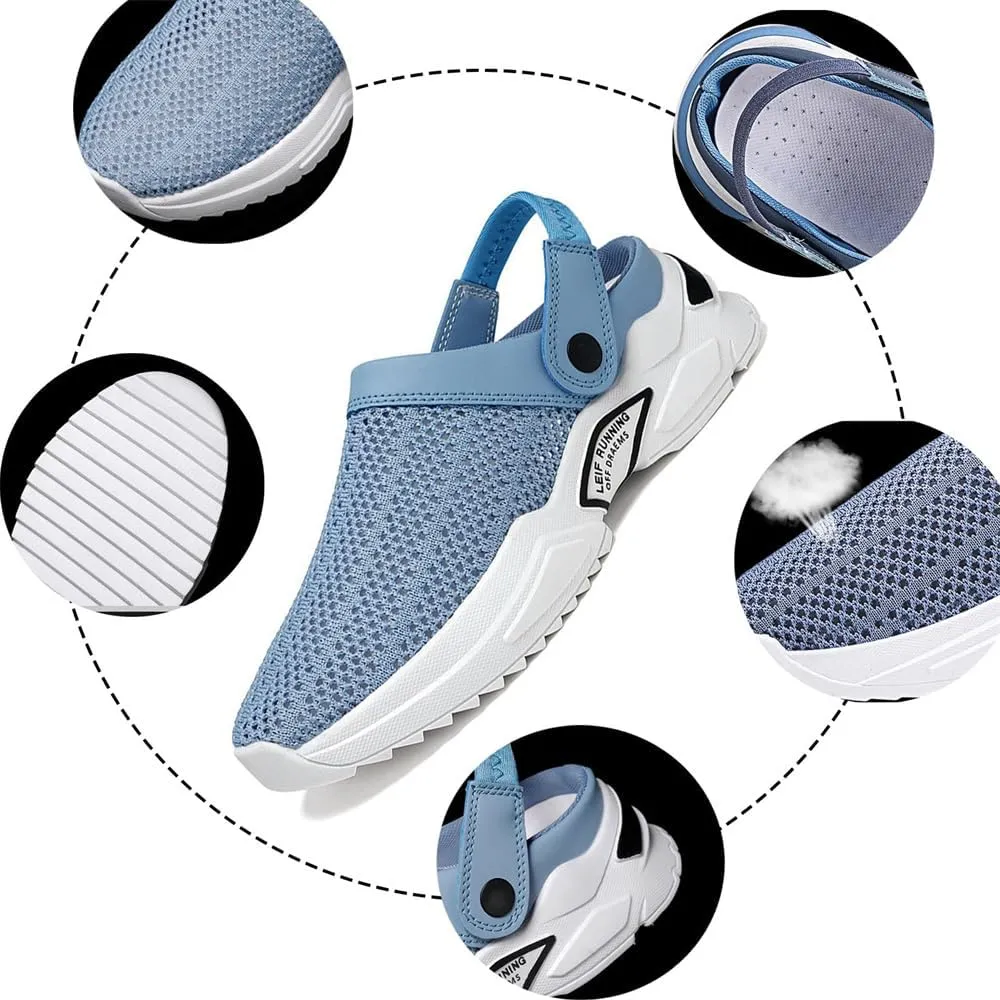 Men's Orthopedic Hollow-Out Summer Sandals, Mesh Shoes Sandals Mens, Orthopedic Sandals with Arch Support, Black