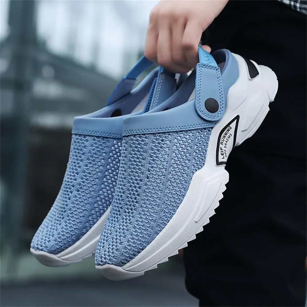 Men's Orthopedic Hollow-Out Summer Sandals, Mesh Shoes Sandals Mens, Orthopedic Sandals with Arch Support, Black